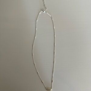 Minimalist Silver Necklace with Delicate Chain and Pendant